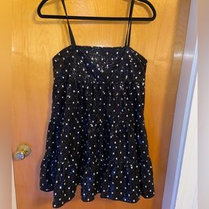 Tiered Sequin Babydoll Dress